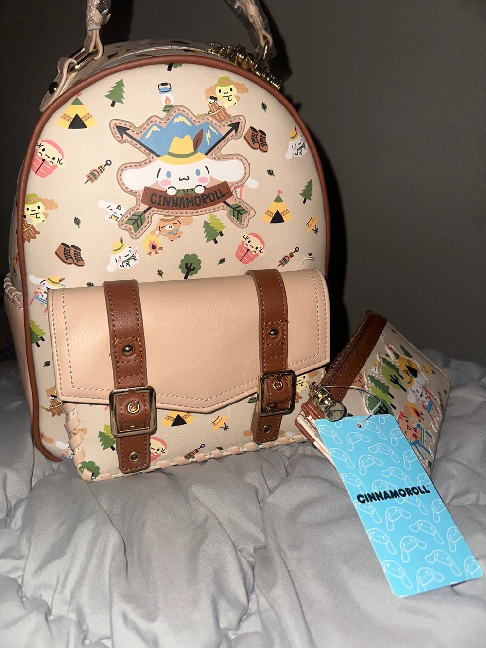 Character Mini Backpack with Wallet Sanrio cinnamoroll